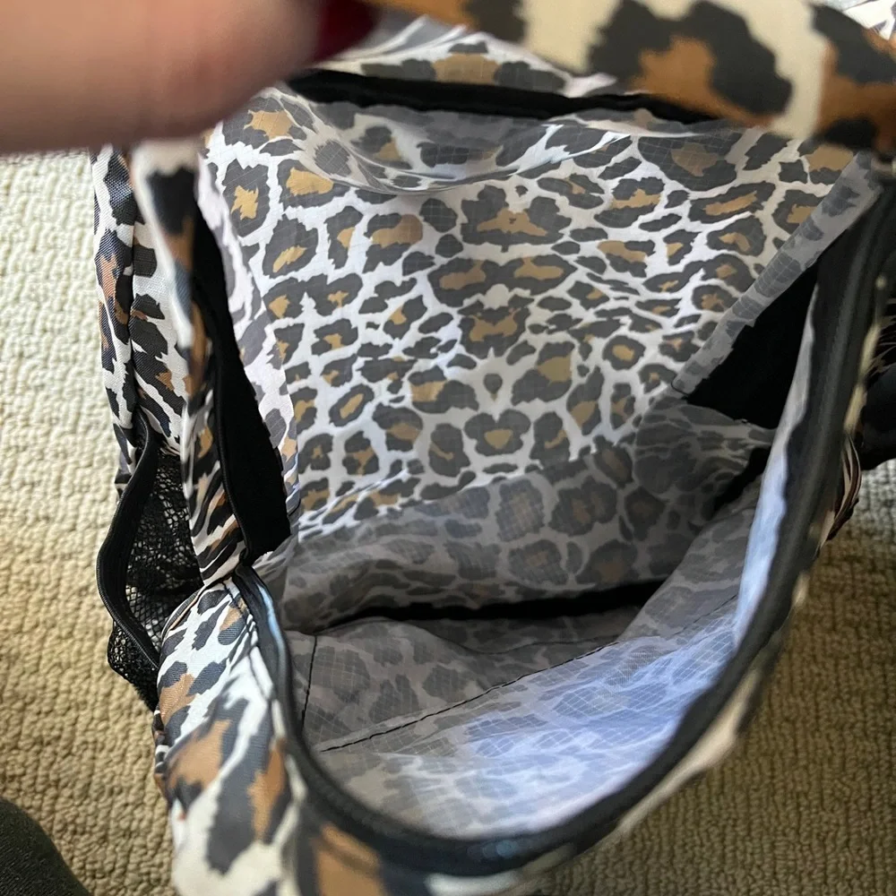 Foldable Leopard Print Backpack - Picture 6 of 6